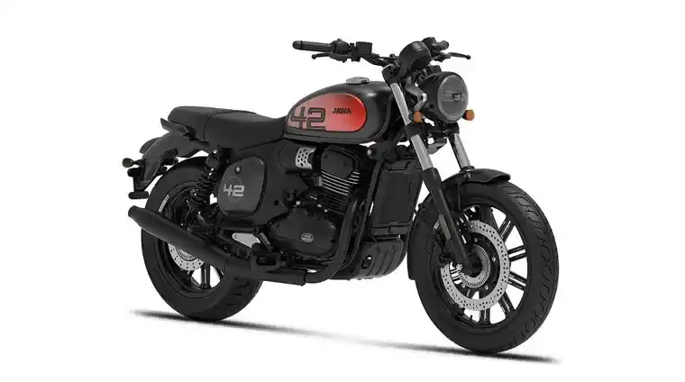  Jawa 42 FJ Deep Black Matte Red Clad