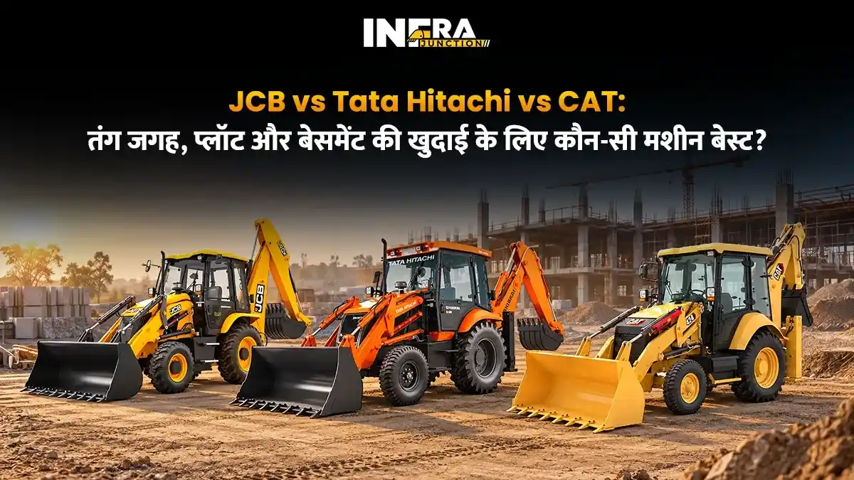 JCB vs Tata Hitachi vs CAT: छोटे प्लॉट और खुदाई के लिए कौन-सी मशीन बेस्ट? कीमत और फीचर्स की तुलना