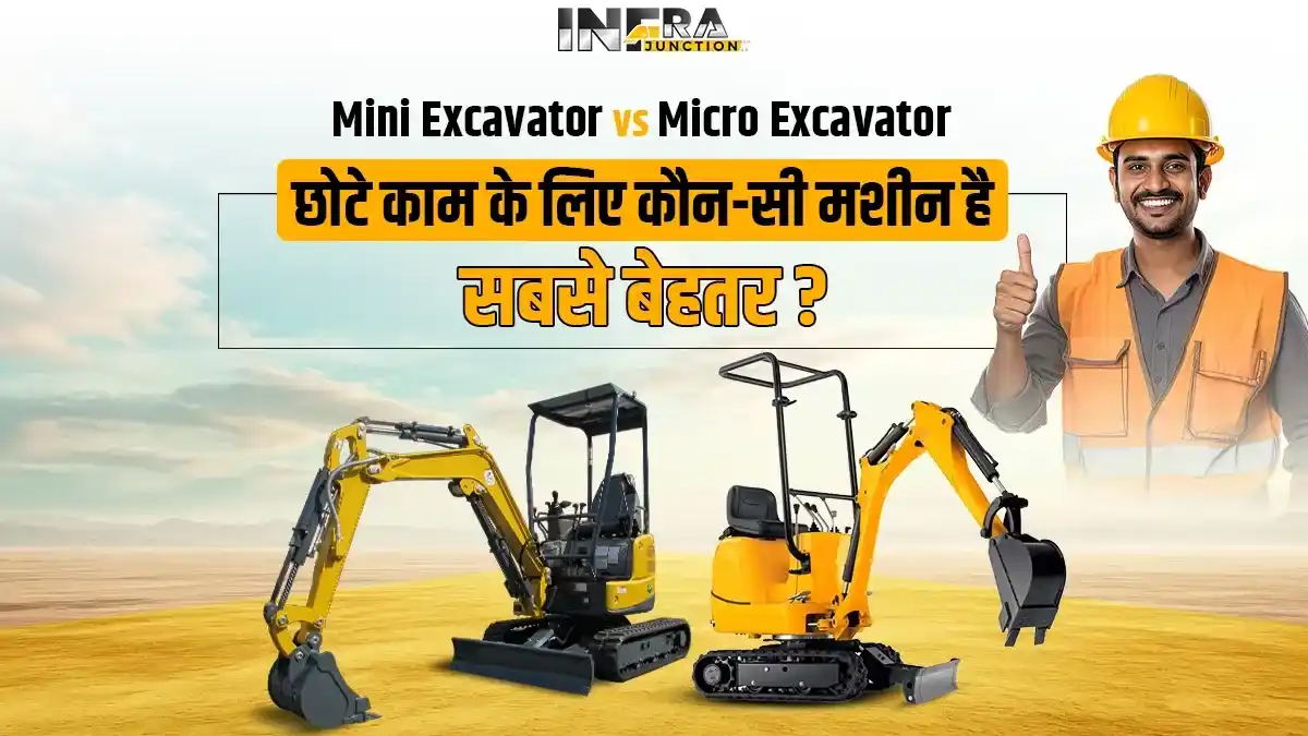 Mini और Micro Excavator में अंतर: खुदाई गहराई, वजन, पावर और उपयोग की आसान तुलना